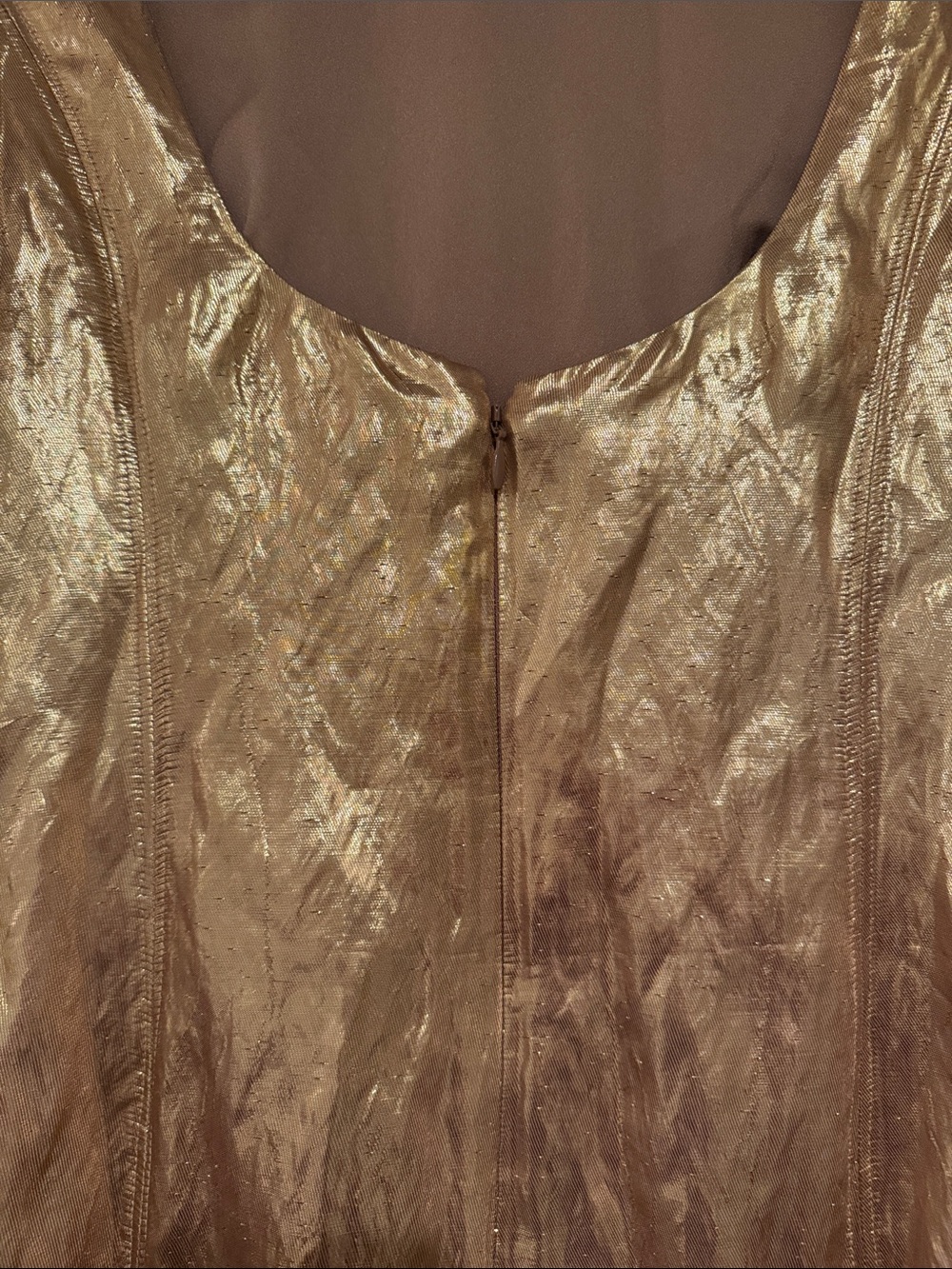 J.Crew Collection scoopback mini dress in crinkle lamé CP193 - Picture 9 of 13